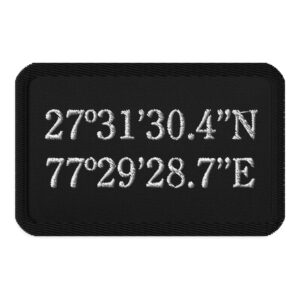'Coordinates' Embroidered Patch