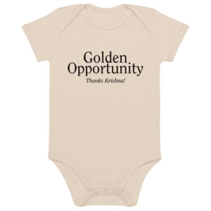 'Golden Opportunity' Organic cotton baby bodysuit