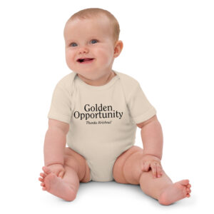 'Golden Opportunity' Organic cotton baby bodysuit