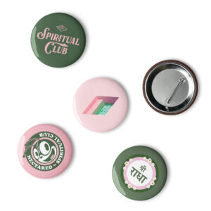 'Spiritual Club' Set of pin buttons