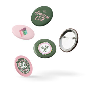 'Spiritual Club' Set of pin buttons