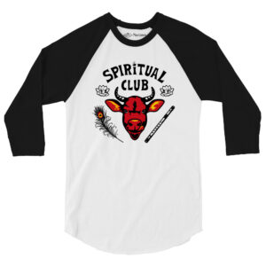 'Spiritual Club' 3/4 Sleeve Raglan Shirt